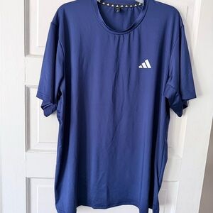 Adidas Men Train Essentials Tech T-shirt Training Tee Blue xLarge